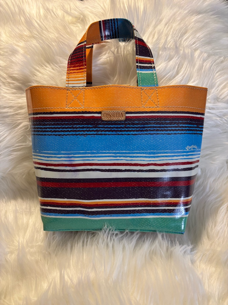 Consuela Multicolor Striped Tote Orange, Blue & Green